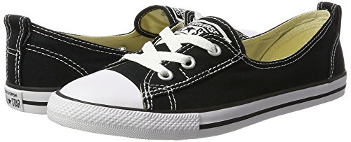 Converse Chuck Taylor All Star Ballet Lace, Zapatillas Mujer, Negro (Schwarz/Weiß Schwarz/Weiß), 36 EU