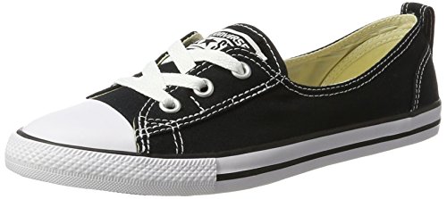 Converse Chuck Taylor All Star Ballet Lace, Zapatillas Mujer, Negro (Schwarz/Weiß Schwarz/Weiß), 36 EU