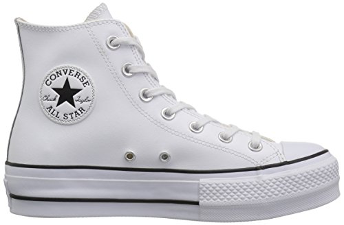 Converse Chuck Taylor CTAS Lift Clean Hi, Zapatillas Altas, Blanco (White/Black/White 102), 35 EU