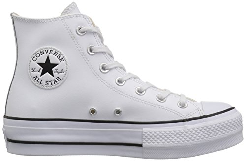 Converse Chuck Taylor CTAS Lift Clean Hi, Zapatillas Altas Mujer, Blanco (White/Black/White 102), 38 EU Converse Chuck Taylor CTAS Lift Clean Hi, Zapatillas Altas Mujer, Blanco (White/Black/White 102), 38 EU