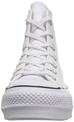 Converse Chuck Taylor CTAS Lift Clean Hi, Zapatillas Altas Mujer, Blanco (White/Black/White 102), 38 EU Converse Chuck Taylor CTAS Lift Clean Hi, Zapatillas Altas Mujer, Blanco (White/Black/White 102), 38 EU