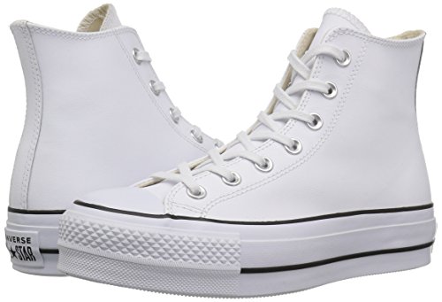 Converse Chuck Taylor CTAS Lift Clean Hi, Zapatillas Altas Mujer, Blanco (White/Black/White 102), 38 EU Converse Chuck Taylor CTAS Lift Clean Hi, Zapatillas Altas Mujer, Blanco (White/Black/White 102), 38 EU