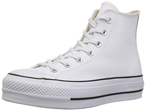 Converse Chuck Taylor CTAS Lift Clean Hi, Zapatillas Altas Mujer, Blanco (White/Black/White 102), 38 EU Converse Chuck Taylor CTAS Lift Clean Hi, Zapatillas Altas Mujer, Blanco (White/Black/White 102), 38 EU