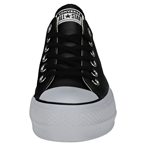 Converse Chuck Taylor CTAS Lift Clean Ox, Zapatillas Mujer, Negro (Black/Black/White 001), 37 EU Converse Chuck Taylor CTAS Lift Clean Ox, Zapatillas Mujer, Negro (Black/Black/White 001), 37 EU