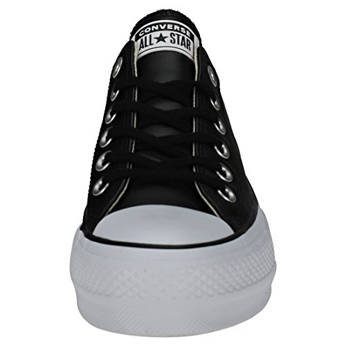 Converse Chuck Taylor CTAS Lift Clean Ox, Zapatillas Mujer, Negro (Black/Black/White 001), 37 EU