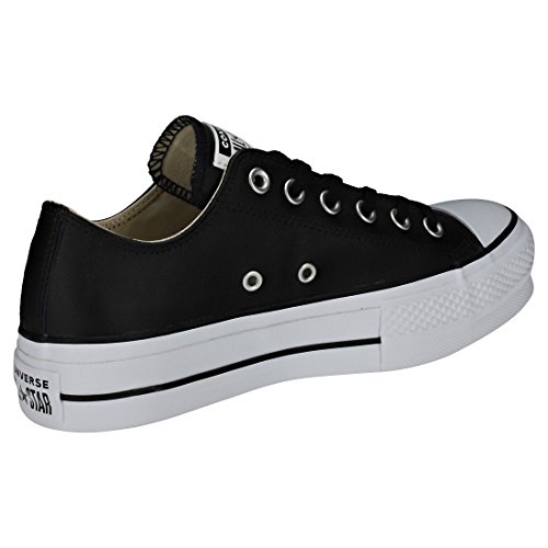 Converse Chuck Taylor CTAS Lift Clean Ox, Zapatillas Mujer, Negro (Black/Black/White 001), 37 EU Converse Chuck Taylor CTAS Lift Clean Ox, Zapatillas Mujer, Negro (Black/Black/White 001), 37 EU