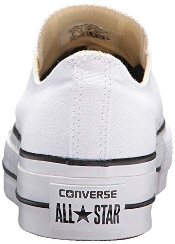 Converse Chuck Taylor CTAS Lift Ox Canvas, Zapatillas Mujer, Blanco White Black White 102, 39.5 EU