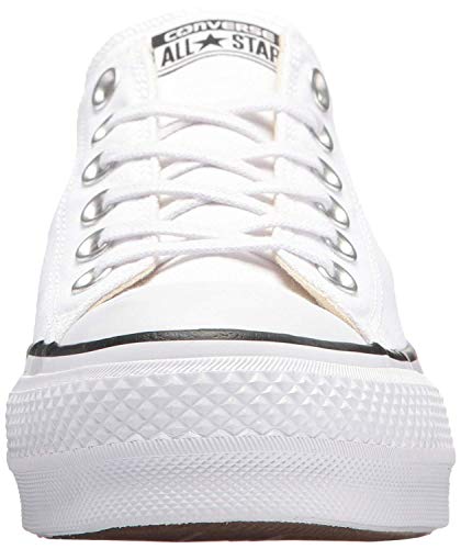 Converse Chuck Taylor CTAS Lift Ox Canvas, Zapatillas Mujer, Blanco White Black White 102, 39.5 EU