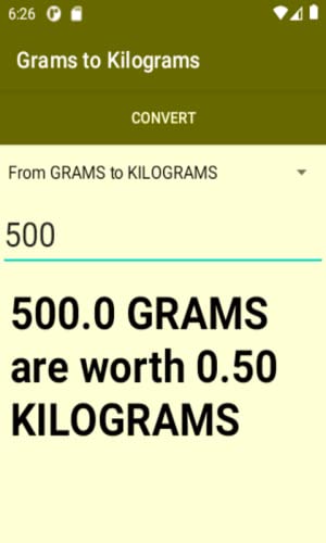 Converter Grams to Kilograms