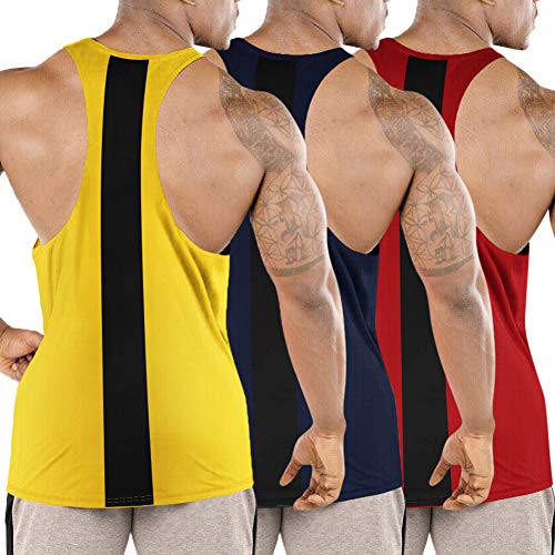 COOFANDY Camiseta sin mangas para hombre para gimnasio, entrenamiento físico [Pat3 - Pequeño]