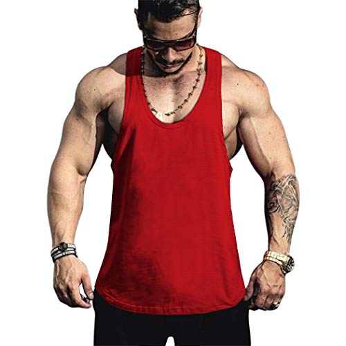 COOFANDY Camiseta sin mangas para hombre para gimnasio, entrenamiento físico [Pat3 - Pequeño]