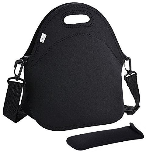 COOFIT Bolsa Porta Alimentos, Bolsa Neopreno Porta Alimentos Bolsa Almuerzo Bolsa Comida Neopreno para Picnic con Correa de Hombro