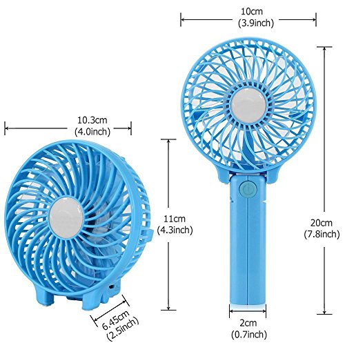 COOLEAD Plegable Mini Ventilador USB Silencioso Portátil Ventilador de Mano Pequeño Personal Hand Fan Batería Recargable Ventilador para Mesa Escritorio Cochecito de Bebé Camping Viaje Oficina PC