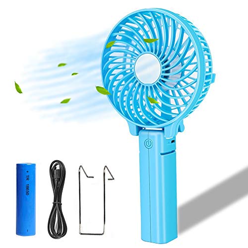COOLEAD Plegable Mini Ventilador USB Silencioso Portátil Ventilador de Mano Pequeño Personal Hand Fan Batería Recargable Ventilador para Mesa Escritorio Cochecito de Bebé Camping Viaje Oficina PC