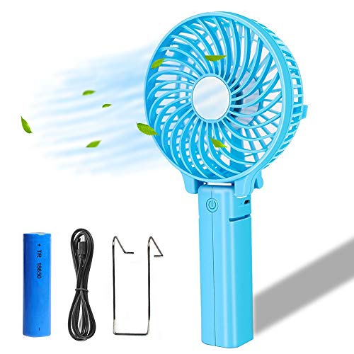 COOLEAD Plegable Mini Ventilador USB Silencioso Portátil Ventilador de Mano Pequeño Personal Hand Fan Batería Recargable Ventilador para Mesa Escritorio Cochecito de Bebé Camping Viaje Oficina PC