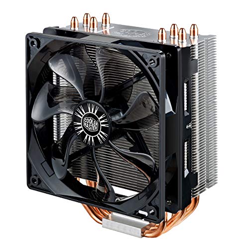 Cooler Master Hyper 212 EVO Sistema Refrigeración de CPU – Alta Prestaciones - 4 Tubos de Calor Contacto Directo Continuo, Ventilador PWM de 120 mm, Negro