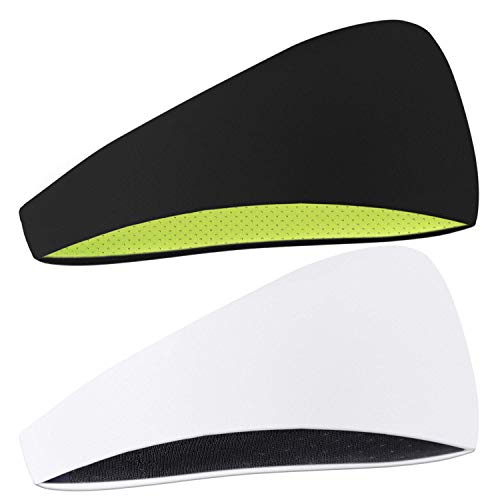 COOLOO Diadema para Hombres, 2 Pack Sweatband Deportiva para Hombre Mujer Unisex, Rendimiento Estiramiento y humectación para Correr Gym Tennis Basketball COOLOO Diadema para Hombres, 2 Pack Sweatband Deportiva para Hombre Mujer Unisex, Rendimiento Estiramiento y humectación para Correr Gym Tennis Basketball