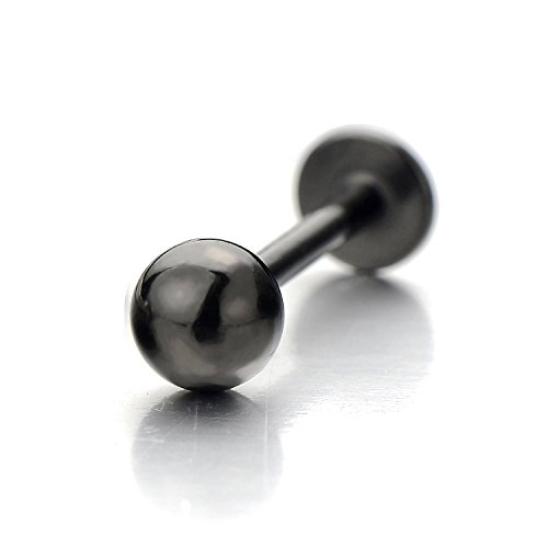 COOLSTEELANDBEYOND Bola Labio Piercing Labret Monroe Tragus Joyas para el Cuerpo Acero Inoxidable(Calibre:8MM) COOLSTEELANDBEYOND Bola Labio Piercing Labret Monroe Tragus Joyas para el Cuerpo Acero Inoxidable(Calibre:8MM)