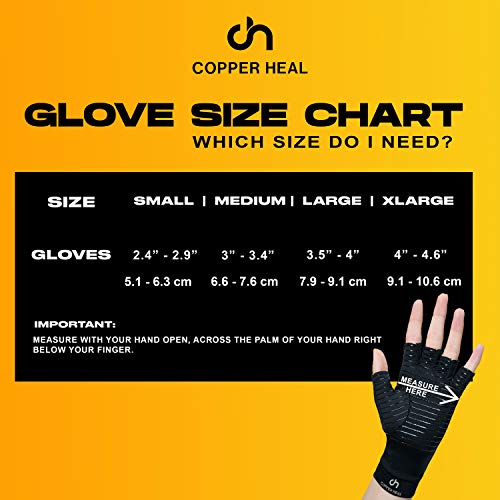 COPPER HEAL - GUANTES de Compresión ARTRITIS Cobre Reumatoide Tunel carpiano COPPER HEAL - GUANTES de Compresión ARTRITIS Cobre Reumatoide Tunel carpiano