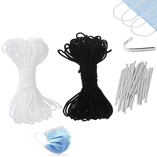 Cordón Elástico, Comius Sharp 3 PCS 3 mm 10 m Cordón Goma Elástico Bandas, Elástico para Material de Costura, Manualidades, Mangas, Banda para el Cabello, Sombrero, Artesanías