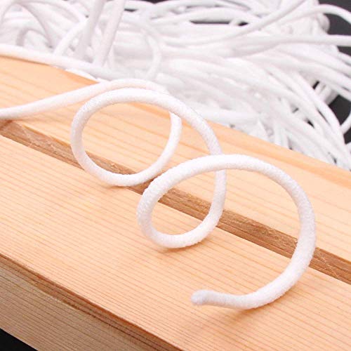Cordon Elastico Costura Redondo Cuerda Cinta de Goma Correa de Oreja DIY para Máscaras Accesorios de Artesanía de Ropa de Bricolaje Máscara de banda elástica de 2 mm Blanca (100 m) Cordon Elastico Costura Redondo Cuerda Cinta de Goma Correa de Oreja DIY para Máscaras Accesorios de Artesanía de Ropa de Bricolaje Máscara de banda elástica de 2 mm Blanca (100 m)