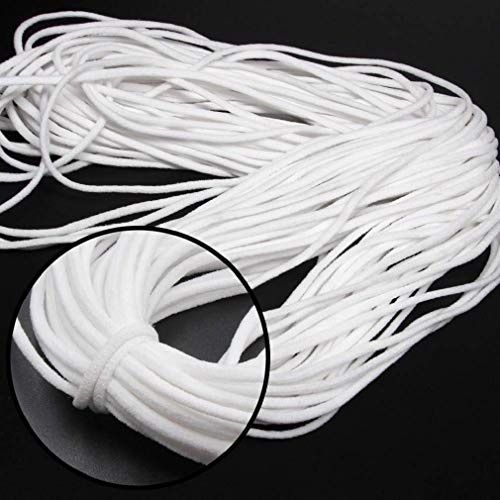Cordon Elastico Costura Redondo Cuerda Cinta de Goma Correa de Oreja DIY para Máscaras Accesorios de Artesanía de Ropa de Bricolaje Máscara de banda elástica de 2 mm Blanca (100 m) Cordon Elastico Costura Redondo Cuerda Cinta de Goma Correa de Oreja DIY para Máscaras Accesorios de Artesanía de Ropa de Bricolaje Máscara de banda elástica de 2 mm Blanca (100 m)