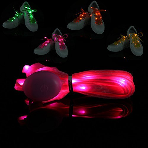 Cordones LED de 6 pares, de alta visibilidad, suave nailon, con 3 modos en 6 colores para seguridad nocturna, correr, ciclismo, o fiesta de discoteca, Cosplay, baile de hip-hop