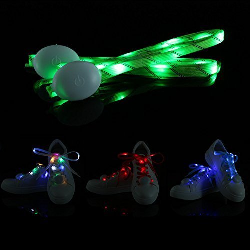 Cordones LED de 6 pares, de alta visibilidad, suave nailon, con 3 modos en 6 colores para seguridad nocturna, correr, ciclismo, o fiesta de discoteca, Cosplay, baile de hip-hop