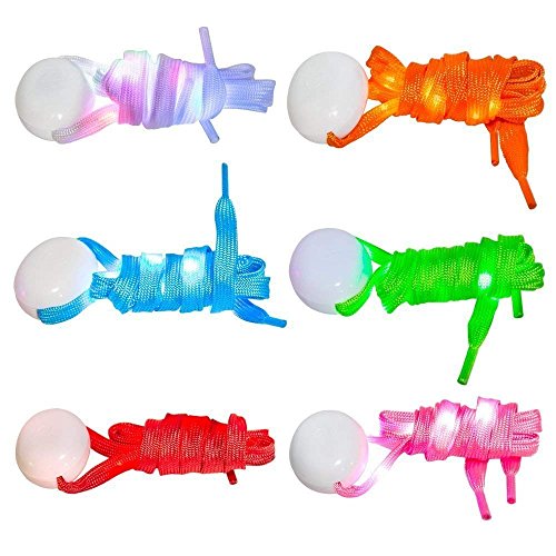 Cordones LED de 6 pares, de alta visibilidad, suave nailon, con 3 modos en 6 colores para seguridad nocturna, correr, ciclismo, o fiesta de discoteca, Cosplay, baile de hip-hop Cordones LED de 6 pares, de alta visibilidad, suave nailon, con 3 modos en 6 colores para seguridad nocturna, correr, ciclismo, o fiesta de discoteca, Cosplay, baile de hip-hop