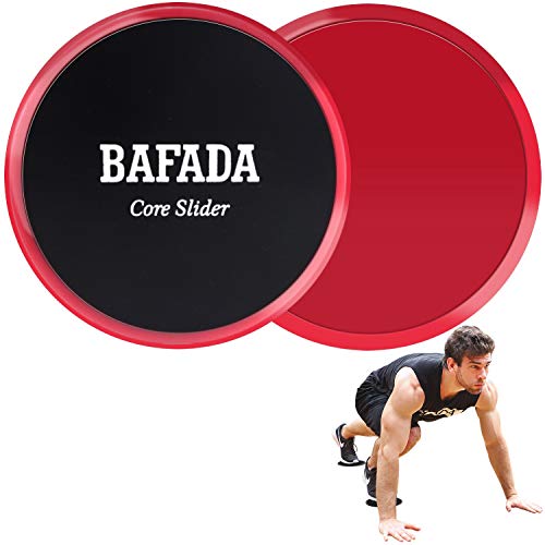 Core Sliders de Ejercicio de Deslizamiento de Doble Cara Disco Abdominales para Abs Entrenamiento, Hogar, Yoga, Fitness, Pilates, Ejercicios de Cuerpo para alfombras y Pisos Duros (Red)