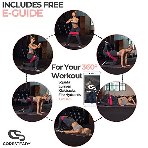 Coresteady Activador de GlĂșteos Banda de Cadera Premium | Banda de Resistencia para Ejercicios de Piernas y GlĂșteos | Antideslizante | para Hombres y Mujeres | Incluye guĂa electrĂłnica (15" / 38cm) Coresteady Activador de GlĂșteos Banda de Cadera Premium | Banda de Resistencia para Ejercicios de Piernas y GlĂșteos | Antideslizante | para Hombres y Mujeres | Incluye guĂa electrĂłnica (15" / 38cm)