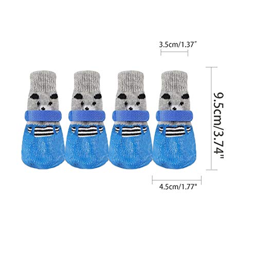 Coriver Paquete de 2 Calcetines Antideslizantes para Perros, Zapatos Impermeables para Mascotas, Botas, Protector de pies para Perros y Gatos con Correas, Control de tracción para Perros medianos Coriver Paquete de 2 Calcetines Antideslizantes para Perros, Zapatos Impermeables para Mascotas, Botas, Protector de pies para Perros y Gatos con Correas, Control de tracción para Perros medianos
