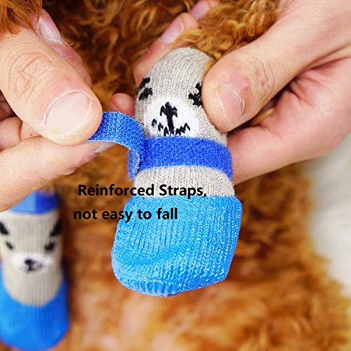 Coriver Paquete de 2 Calcetines Antideslizantes para Perros, Zapatos Impermeables para Mascotas, Botas, Protector de pies para Perros y Gatos con Correas, Control de tracción para Perros medianos Coriver Paquete de 2 Calcetines Antideslizantes para Perros, Zapatos Impermeables para Mascotas, Botas, Protector de pies para Perros y Gatos con Correas, Control de tracción para Perros medianos