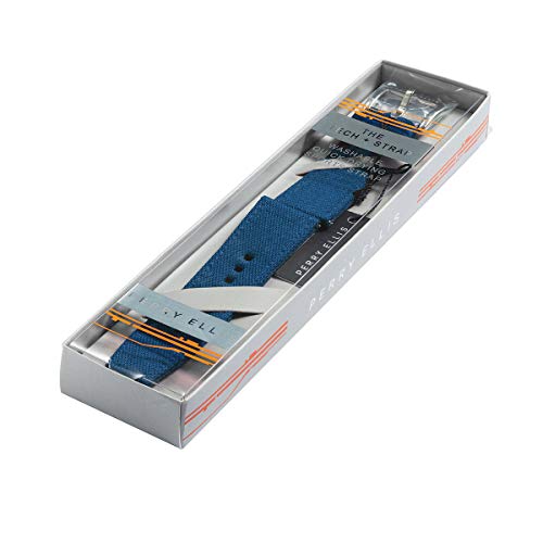 Correa de reloj Perry Ellis de liberación rápida correa de repuesto de 24 mm de tela de tela de mezclilla con correas de reloj de cuero Genius para hombres y mujeres niños smartwatch - azul - Correa de reloj Perry Ellis de liberación rápida correa de repuesto de 24 mm de tela de tela de mezclilla con correas de reloj de cuero Genius para hombres y mujeres niños smartwatch - azul -