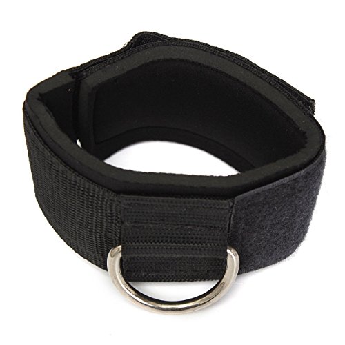 Correa de tobillo - SODIAL(R)Zapato con cierre de anillo en D Accesorio Multi Gym cable de pierna del muslo Polea del levantamiento de pesas Negro Correa de tobillo - SODIAL(R)Zapato con cierre de anillo en D Accesorio Multi Gym cable de pierna del muslo Polea del levantamiento de pesas Negro
