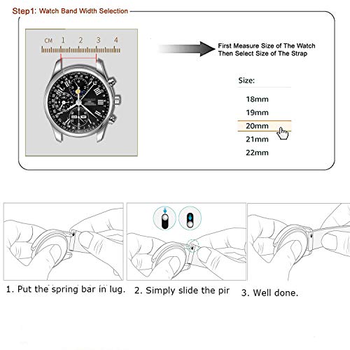 Correa Reloj, Fmway Repuesto de Correa Reloj de Silicona para Hombre y Mujer, 18mm, 20mm, 22mm, 24mm Silicona Correa Reloj con Hebilla de Acero Inoxidable Cepillado (20mm, Azul Oscuro)