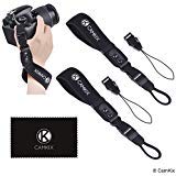 Correas de muñeca para DSLR y cámaras compactas – Paquete de 2 – Extra Fuerte y Durable – Cómoda Pulsera de Neopreno – Ajustable – Pinza de liberación rápida – Correas adicionales y paño de Limpieza Correas de muñeca para DSLR y cámaras compactas – Paquete de 2 – Extra Fuerte y Durable – Cómoda Pulsera de Neopreno – Ajustable – Pinza de liberación rápida – Correas adicionales y paño de Limpieza