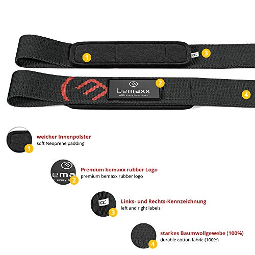 Correas Levantamiento De Pesas, 2 Unidades - Muñequeras Deportivas Profesionales Acolchadas | Weight Lifting Bar Straps para Powerlifting Crossfit Entrenamiento Culturismo Haciendo Deporte Fitness