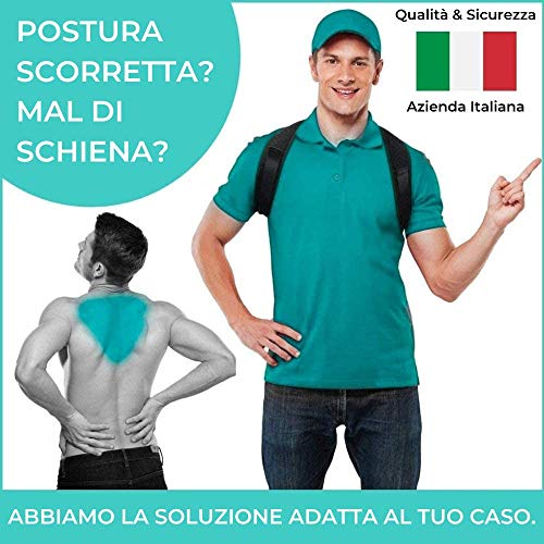 Corrector postural para hombre y mujer – Nueva oferta 2020: férula médica + banda elástica + dos almohadillas + ebook – Banda postural hombros y espalda – Corrector postural talla L unisex