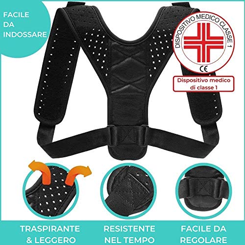 Corrector postural para hombre y mujer – Nueva oferta 2020: férula médica + banda elástica + dos almohadillas + ebook – Banda postural hombros y espalda – Corrector postural talla L unisex Corrector postural para hombre y mujer – Nueva oferta 2020: férula médica + banda elástica + dos almohadillas + ebook – Banda postural hombros y espalda – Corrector postural talla L unisex