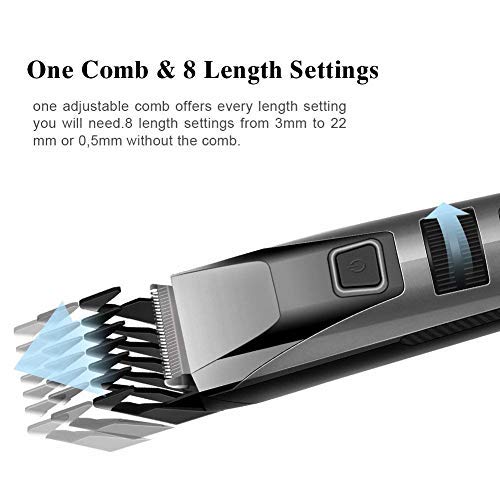 Cortapelos Impermeable con Peine-guía Todo en 1 Cortadora de Pelo con Pantalla LED Maquina Cortar Pelo Profesional Batería Recargable Cortapelos Impermeable con Peine-guía Todo en 1 Cortadora de Pelo con Pantalla LED Maquina Cortar Pelo Profesional Batería Recargable