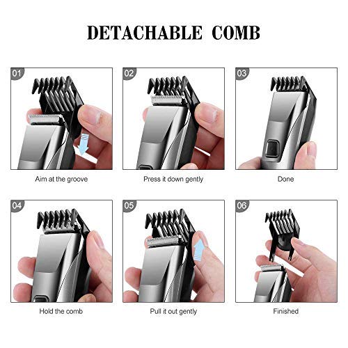 Cortapelos Impermeable con Peine-guía Todo en 1 Cortadora de Pelo con Pantalla LED Maquina Cortar Pelo Profesional Batería Recargable Cortapelos Impermeable con Peine-guía Todo en 1 Cortadora de Pelo con Pantalla LED Maquina Cortar Pelo Profesional Batería Recargable