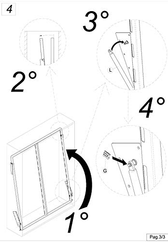 CORTASSA - Cama abatible para ahorrar espacio _ A pared, plegable, modelo Maly, 120 x 190 cm