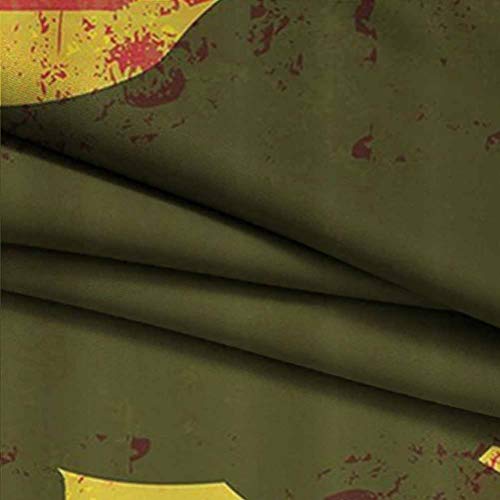 Cortina de armario de toros españoles, símbolo envejecido, icono español, bandera de España, grunge digital clip Art Funky Lovely Decor Print cortina interior rojo y amarillo W52 x L63 pulgadas Cortina de armario de toros españoles, símbolo envejecido, icono español, bandera de España, grunge digital clip Art Funky Lovely Decor Print cortina interior rojo y amarillo W52 x L63 pulgadas