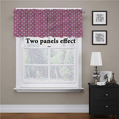 Cortinas de ventana abstractas, curvas anidadas elípticas de ahorro de energía, tela suave pero no endeble, se cuelga hermosamente, 42 x 18 pulgadas Cortinas de ventana abstractas, curvas anidadas elípticas de ahorro de energía, tela suave pero no endeble, se cuelga hermosamente, 42 x 18 pulgadas