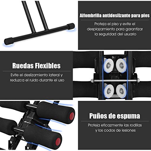 COSTWAY Banco Abdominales Banco de Entrenamiento Banco Inclinado Banco Sentadillas Levantamiento de Piernas Flexiones de Bíceps COSTWAY Banco Abdominales Banco de Entrenamiento Banco Inclinado Banco Sentadillas Levantamiento de Piernas Flexiones de Bíceps