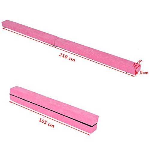 COSTWAY Barra de Equilibrio Gimnasia Entrenamiento Balance Beam Plegable 210 x 10 x 6.5 CM (Color Rosa) COSTWAY Barra de Equilibrio Gimnasia Entrenamiento Balance Beam Plegable 210 x 10 x 6.5 CM (Color Rosa)