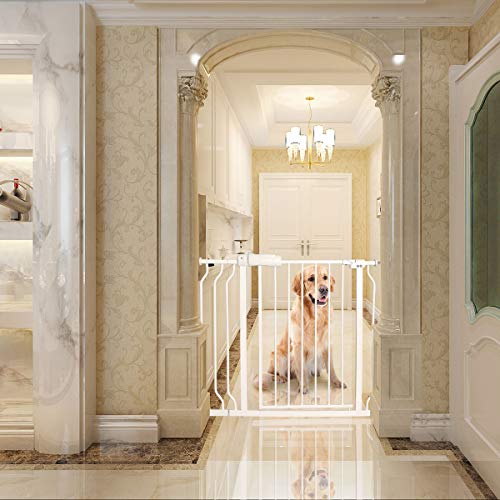 COSTWAY Barrera de Seguridad Extensible de 74-98cm de Metal para Puerta Escalera Valla Protección para Bebé Perro Mascotas COSTWAY Barrera de Seguridad Extensible de 74-98cm de Metal para Puerta Escalera Valla Protección para Bebé Perro Mascotas