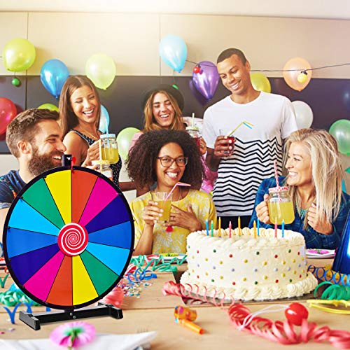 COSTWAY Ruleta de Juego con Soporte Puede Escribir y Limpiar con Pluma Borrable para Fiesta Juguete (18 Pulgadas) COSTWAY Ruleta de Juego con Soporte Puede Escribir y Limpiar con Pluma Borrable para Fiesta Juguete (18 Pulgadas)