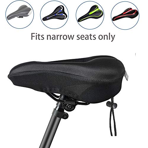 COTOP Cubierta de Asiento de Bicicleta, Funda de Asiento de Gel de sillín de Bicicleta, cojín de Bicicleta de sillín Suave con Tira Reflectante para Bicicleta de montaña/Carretera